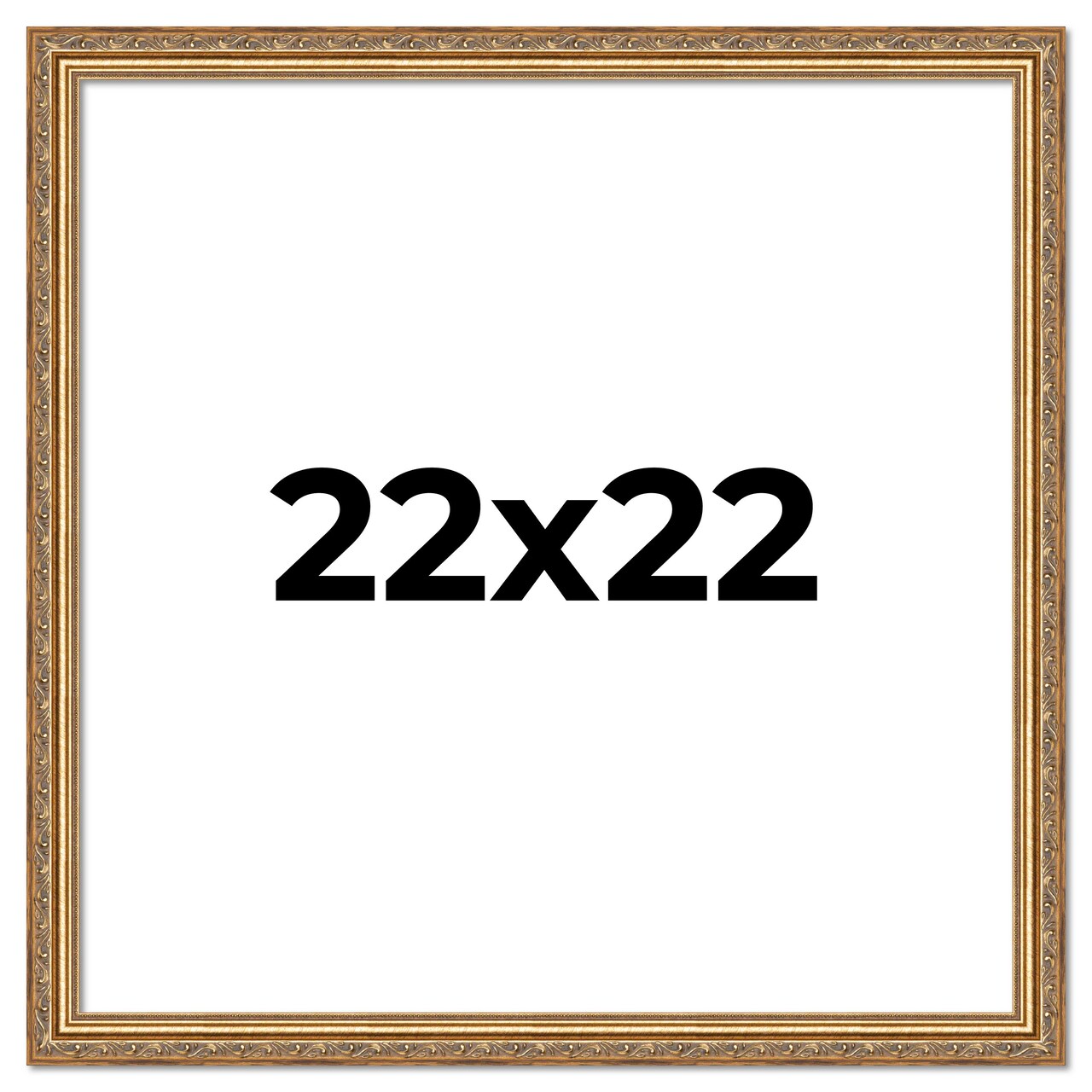 22x22 Museum-Quality Picture Frame with UV-Resistant Acrylic & Acid-Free Backing, Available in 4 Finishes - Gold, Silver, Bronze, and Black